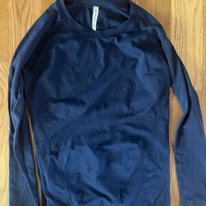 ATHLETA Sunlover Coast Top SMALL  Blue Rashguard Beach